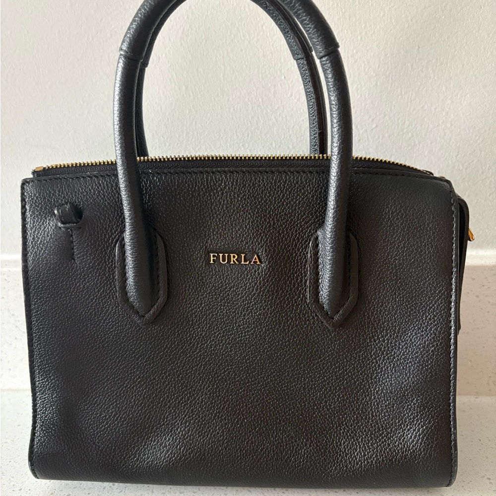 Furla Black Leather Handbag